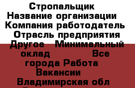 Стропальщик › Название организации ­ Компания-работодатель › Отрасль предприятия ­ Другое › Минимальный оклад ­ 16 000 - Все города Работа » Вакансии   . Владимирская обл.,Вязниковский р-н